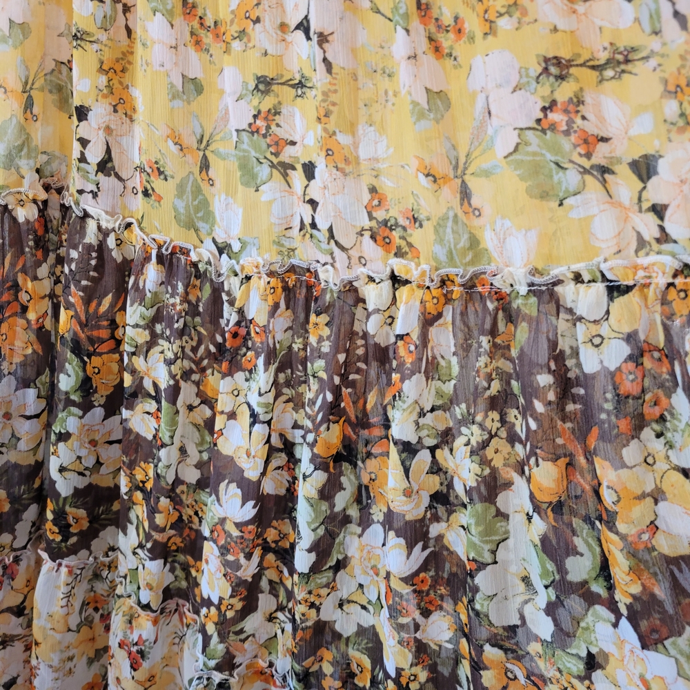FIGUEROA & FLOWER Floral Dress in Yellow and Brown - Picture 7 of 11